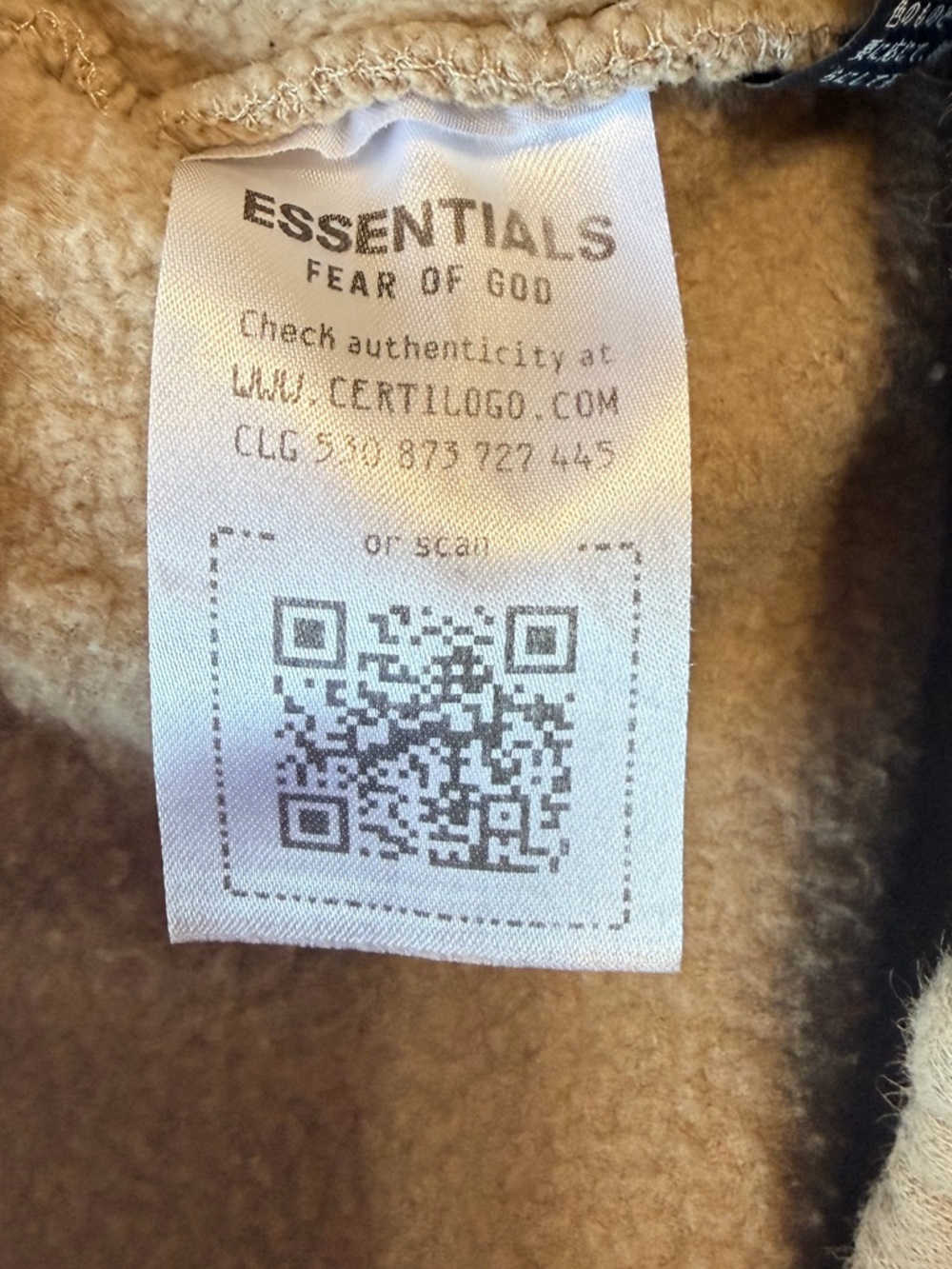 Fear of God Essential fleece Sweatpants color beige, straight leg size M Unisex - Picture 12 of 12